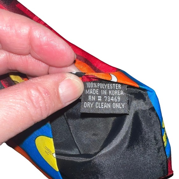 Vintage 90’s Warner Brothers Looney Tunes Character Tie Bugs Tweety Taz Wile - Picture 5 of 7